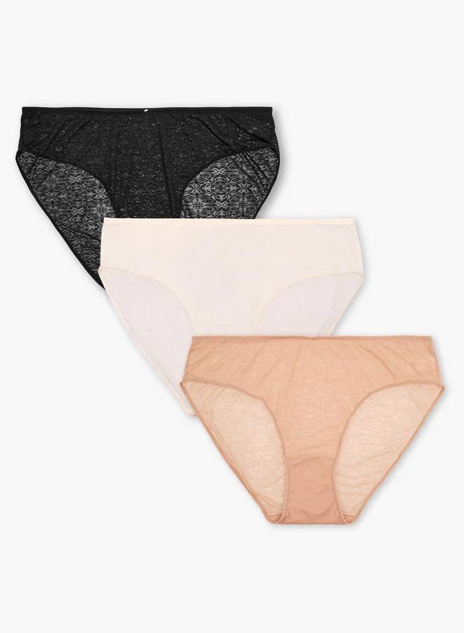سبلاش فيڤ Set of 3 - Bikini Briefs Floral Texture